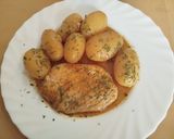 Foto del paso 7 de la receta: Filetes de jamón de cerdo con patatas al horno con sazonador