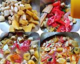 A picture of step 3 of Mboga Ya Viazi Vitamu, Matoke Na Muhogo.. (Sweet Potato,Raw Banana And Cassava Curry).