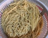A picture of step 3 of Sausage in Spaghetti.