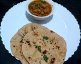 A picture of step 1 of Gatte Ki Sabji.