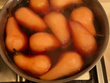 Pere al vino rosso