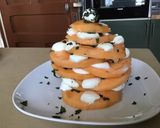 Une image de l'étape 7 de Melon « tour de pise » à la menthe fraîche et mozzarella di buffala.