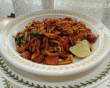 Gambar langkah 4 resipi 👩‍🍳Mee Goreng Cendawan Sosej.