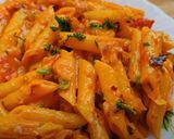 A picture of step 3 of #GA4 #Week5#Italian इटालियन पास्ता.
