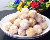 Hình bước làm 3 của món Món ăn vặt: Bánh Donuts bột nếp rán ngào đường🍩