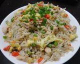 A picture of step 5 of Instant Chinese Chicken Fried Rice.