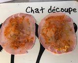 Une image de l'étape 4 de Tartines croquantes au jambon blanc,oignons nouveaux et sauce poivrons.