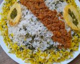 عکس مرحله 3 از دستور گشنیز پلو با گوشت چرخ کرده