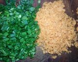 Hình bước làm 1 của món Trứng cuộn