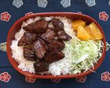A picture of step 5 of Beef Steak Bento Box ステーキ弁当, Gluten Free possible.
