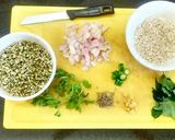 A picture of step 1 of Oats & Green Moong Sprouts dosa.