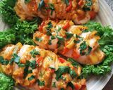 A picture of step 6 of Stuffed Chicken Breast with Peppers and Cheese.