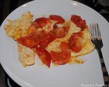 A picture of step 6 of Persian style tomato omelette.