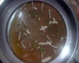 A picture of step 7 of Karachi halwa for fast.