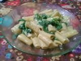 Espinaca con fideos