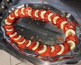 Une image de l'étape 3 de Salade de tomates et concombres au jambon et roquefort.