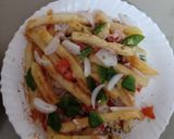 A picture of step 7 of French fries salad.