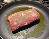 A picture of step 1 of Beef Wellington.