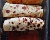 A picture of step 5 of Spinach and Mushroom Enchiladas.