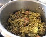 A picture of step 7 of Karnataka style Chicken Donnai Briyani.