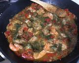 Une image de l'étape 16 de Crevettes aux poivrons rouges,rhubarbe et aneth.