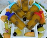 A picture of step 9 of Muskmelon Grapes Popsicles.