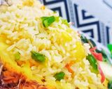 A picture of step 1 of Pineapple fried rice.