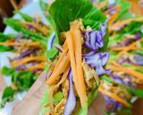 รูปขั้นตอนการทำที่ 4 ของ เมี่ยงอกไก่ผัดน้ำพริกเผา