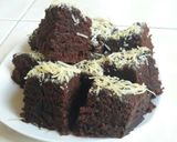 Foto langkah ke 9 dari resep Cake Coklat Moist Eggless No Mixer.