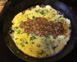 A picture of step 4 of Natto omelet.