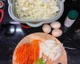 Hình bước làm 1 của món Bánh đa nem phiên bản ăn kiêng + lười