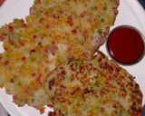 A picture of step 5 of Suji ka chilla.