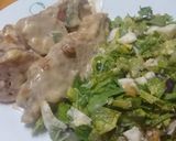 Foto del paso 7 de la receta: Tapa de bife de chorizo en crema con ensalada de perejil y huevo
