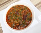 A picture of step 8 of Tuwon Shinkafa (Mashed Rice) and Groundnut Soup (Miyan Gyada).