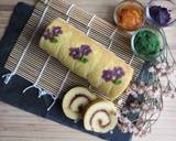 Japanese Roll Cake *gluten-free & pewarna alami langkah memasak 17 foto