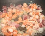 Une image de l'étape 2 de Pâtes, Crevettes, Petits Pois Façon “Tête” de Lard.