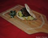 A picture of step 21 of Persian pan fried sumac kebab.