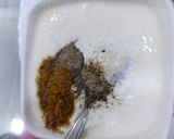 A picture of step 1 of Chicken afgani.