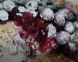 A picture of step 4 of Frozen blueberry cobbler.