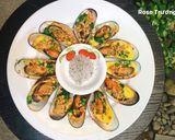 Hình bước làm 7 của món Vẹm Xanh Nướng Mỡ Hành