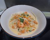 Une image de l'étape 4 de Laksa de crevette.