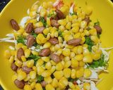 A picture of step 2 of Corn honey masala chat.