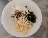 A picture of step 1 of Healthy Salad with Caesar dressing.