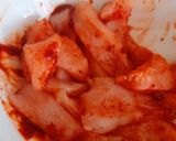 A picture of step 1 of My Marinated Kimchi Chicken and Sweet Pepper Sandwich.