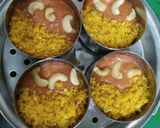 A picture of step 4 of Coconut cornflakes steamed cake.