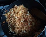 A picture of step 2 of Nasi Goreng (Indonesian stir fried rice).