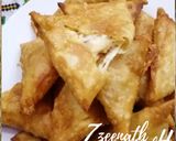 A picture of step 3 of Cheese Loaded Samosas.