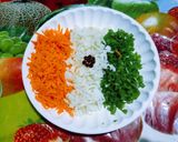 A picture of step 3 of Healthy tricolor vegetable salad with Indian National Flag Tirang.