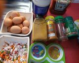 A picture of step 1 of Scrambled eggs mayo paste.