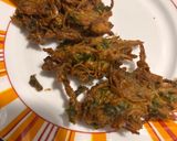 A picture of step 3 of Kadhi pakoda with Rice.